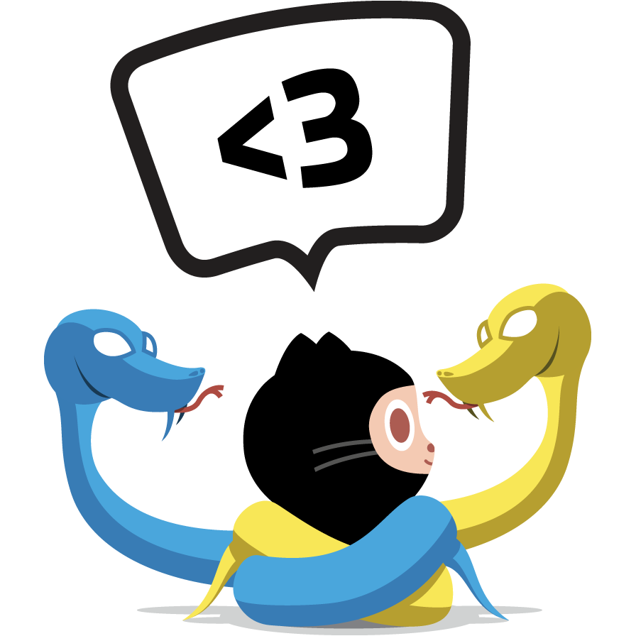 Github cat with Python snakes